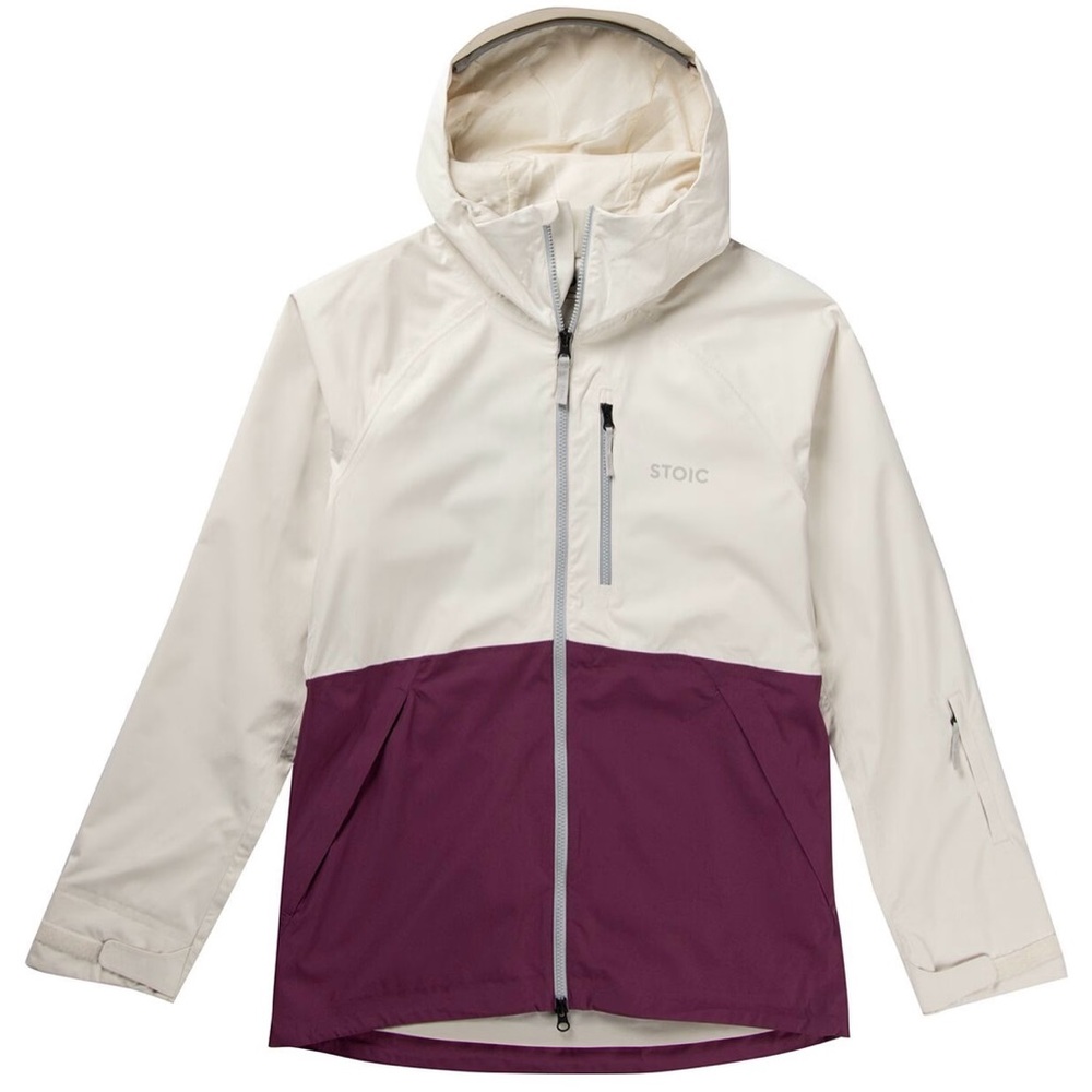 Stoic Women's Ski & Snow Shell Jacket - Cream and Plum